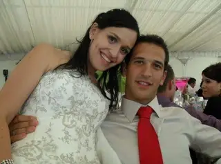 João Coimbra com a irmã, no dia do casamento desta