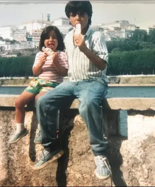 Mário Silva com a irmã