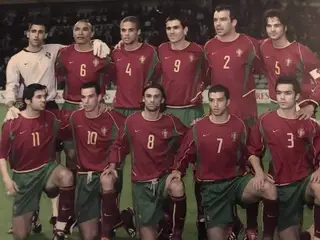 Mário Silva, em baixo à direita, chegou a jogar pela seleção A