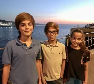 Os três filhos de Mário Silva, Martim, Miguel e Matilde