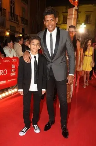 Abel Xavier com o filho mais novo, Lucas