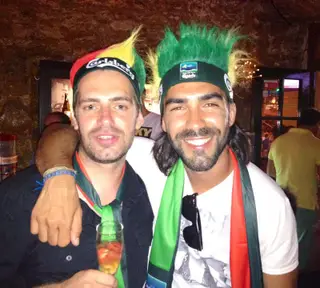 Vasco Faísca (à direita) com o amigo de infância, Miguel