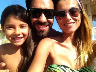 Vasco com a mulher e a filha