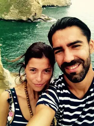 Vasco Faísca com a mulher, Diana