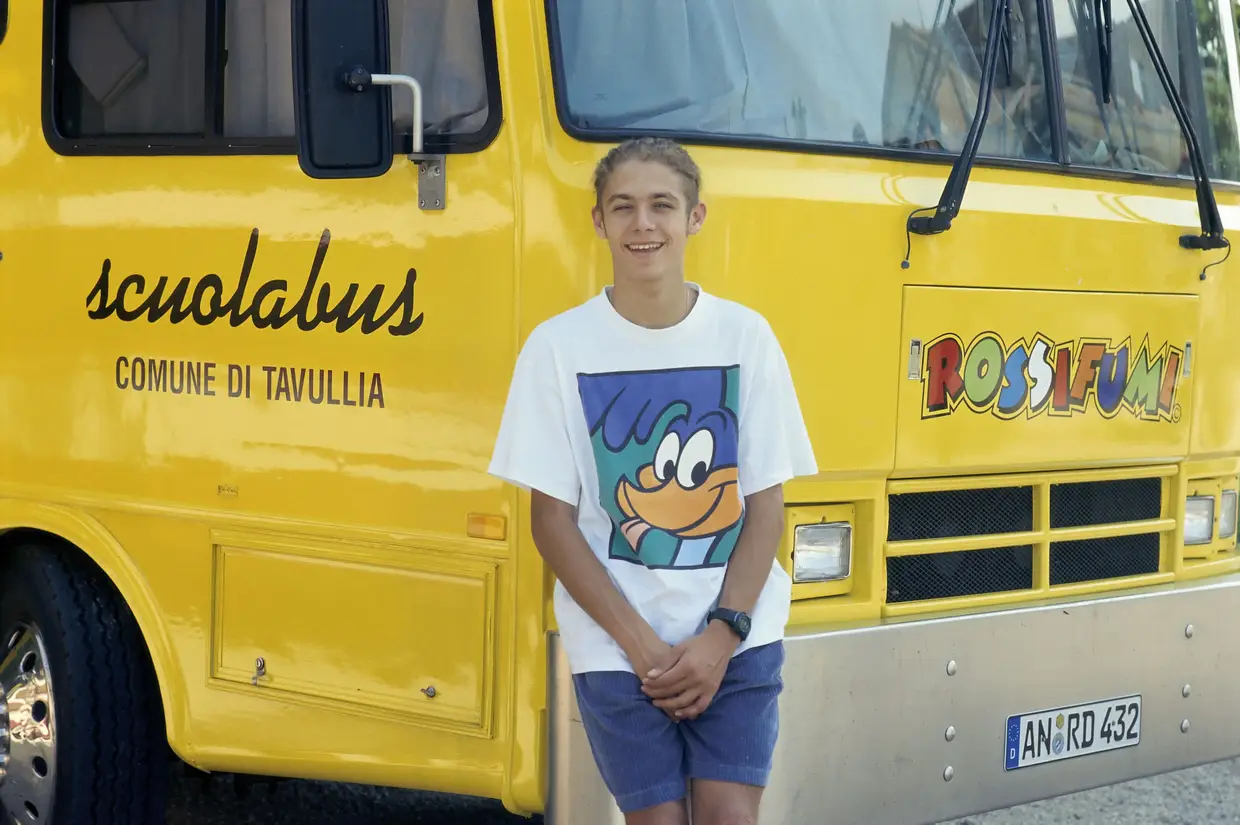 Em Tavullia, Itália, onde cresceu, numa foto de 1997