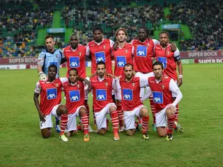 A equipa do SC Braga, onde Éder (2º à direita em cima) esteve três épocas