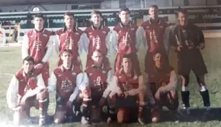 Rolando (2º em pé à direita) no Campomaiorense