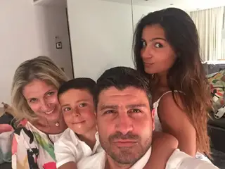 Pedro Emanuel com a mulher e os filhos