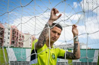 Zequinha no estádio do Bonfim, no dia da entrevista a Tribuna