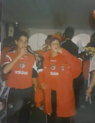 Amorim e Bruno Simão, nas escolas do Benfica