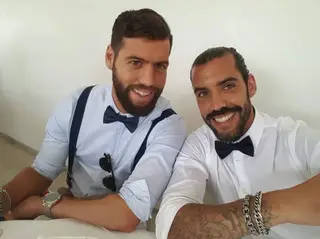 Bruno (à direita), com o irmão, David Simão