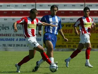 Bruno Simão (à direita) no Barreirense