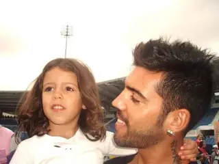 Bruno Simão com a filha