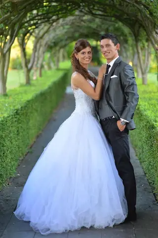 André Castro no dia do seu casamento com Joana Melo