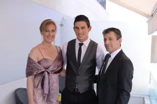 André Castro e os pais