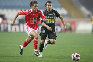 Filipe (à direita) jogou duas épocas pela Academica, de 2005 a 2007