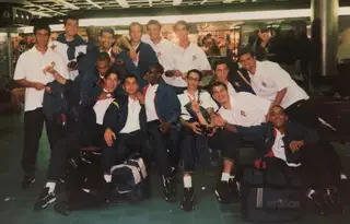 Filipe Teixeira e alguns colegas da seleção de sub-18 que venceu o Europeu de 1999