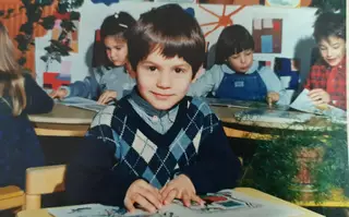 Filipe Teixeira na escola primária