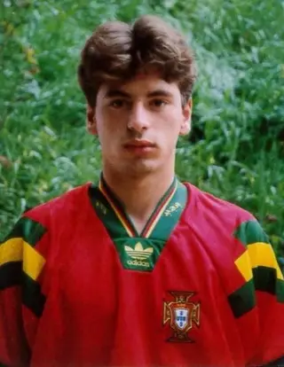 Dia do primeiro treino na seleção nacional. Fangueiro tinha 15 anos