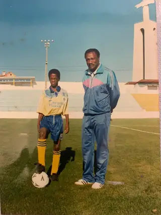 Edinho com o pai, Arnaldo Silva