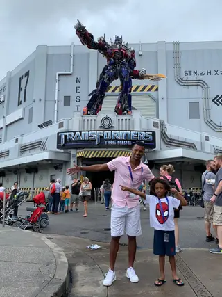 Nani com o filho Lucas nos EUA
