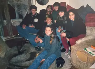 Madjer com os amigos de infância que se mantêm até hoje