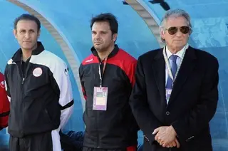 Pedro Barny(no meio) com Manuel José (à direita), no Persopolis do irão