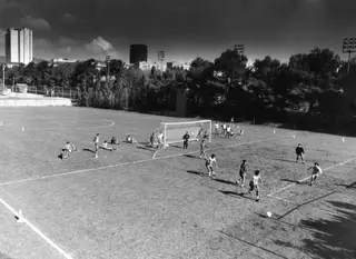 Treino do Barcelona em outubro de 88