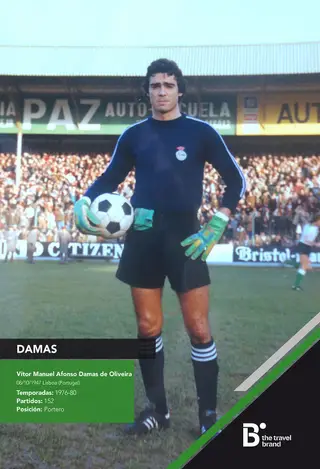 Vítor Damas, uma imagem que se pode ver em tamanho natural na Preferencia Oeste de los Campos de Sport, onde joga o Real Racing Club