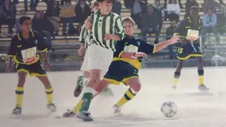 Daniel (à direita em primeiro plano) num jogo da formação do Sporting