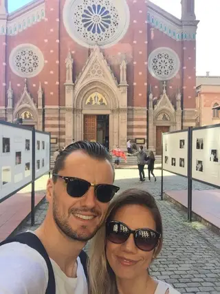 Mário Felgueiras com a mulher, na Turquia