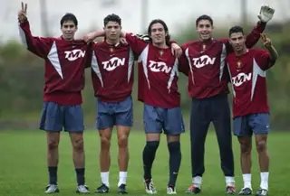 Tiago, Cristiano Ronaldo, Hugo Viana, Moreira e Quaresma na seleção