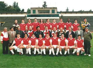 Hugo (4º atrás a partir da direita) na equipa de juniores do SC Braga