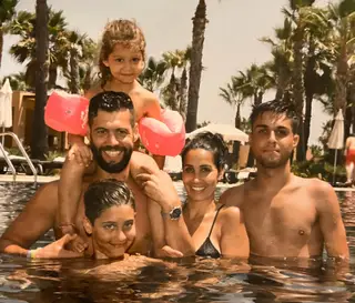 David com a família