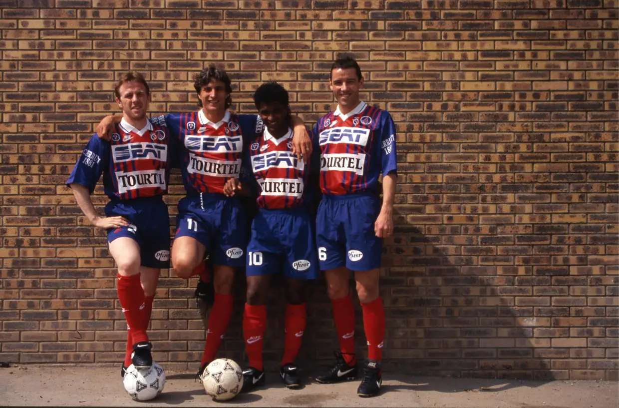 Francis Llacer, David Ginola, Candido Valdo, Paul Le Guen - 1994