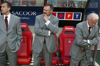 José Veiga, Álvaro Magalhães e Trapattoni, em 2004/05