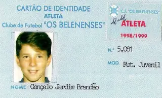 O primeiro cartão de atleta do Belenenses
