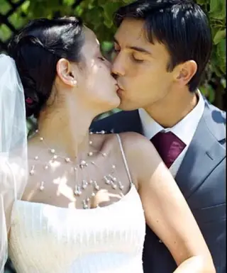 No dia do casamento com Laura