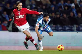 Areias (à esquerda) já como jogador do Trofense