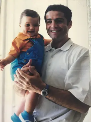 Com a filha Rita