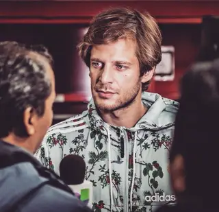 A dar uma entrevista nos EUA. João foi jogar para os Chicago Fire, em 2016