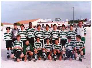 Com a equipa de infantis do Sporting em 1995/96