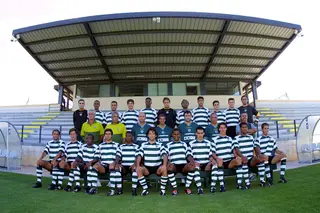 Leonel fez parte da equipa B do Sporting, aqui em julho 2003