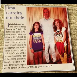 Recebeu o Prémio Carreira atribuído pela Associação de Futebol do Algarve, aos 37 anos. Foi Manuel Cajuda quem lhe entregou o prémio