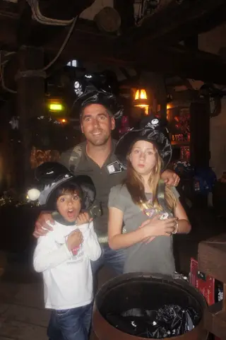 Sousa com os dois filhos, Mariana e Lourenço