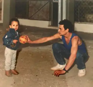 Com o pai