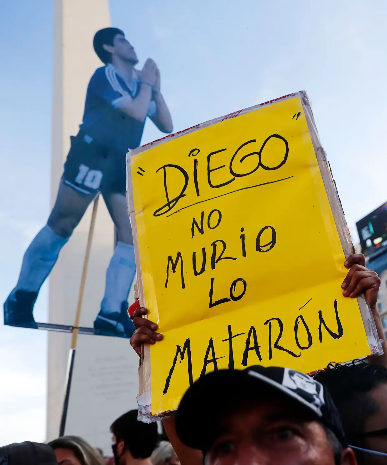Um cartaz que contextualiza a manifestação