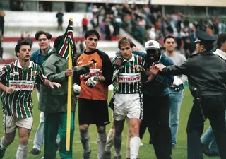 No final de um jogo vitorioso do E. Amadora