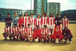 Juvenis Barreirense. Rui é o segundo em baixo à direita, com as mãos na bola