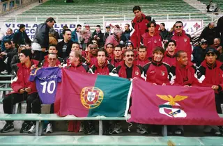 Em Itália a apoiar Rui Costa na Fiorentina. Rui (3º a partir da direita) está ao lado do grande amigo Pepa